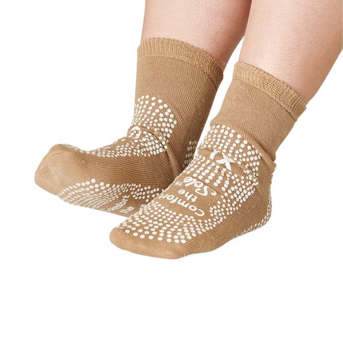 Medline MDTPS6BXL Comfort the Sole Premium Slippers, Sandy Beige, XL