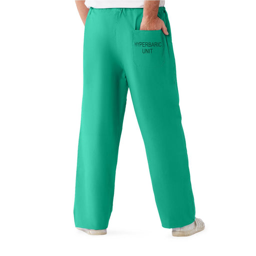 Medline H6590JADXL-CM CottonCare Hyperbaric Unisex Scrub Pants, Jade, XL