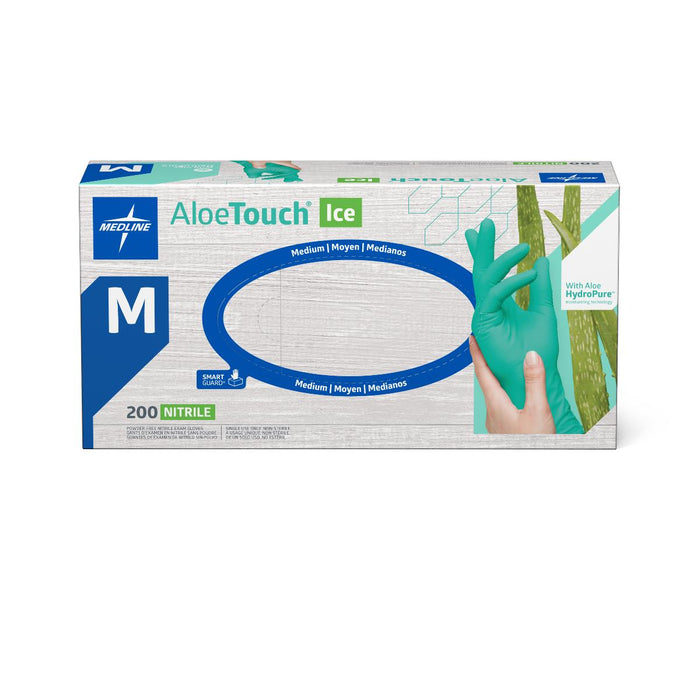 Medline AloeTouch ICE PF Nitrile Exam Gloves