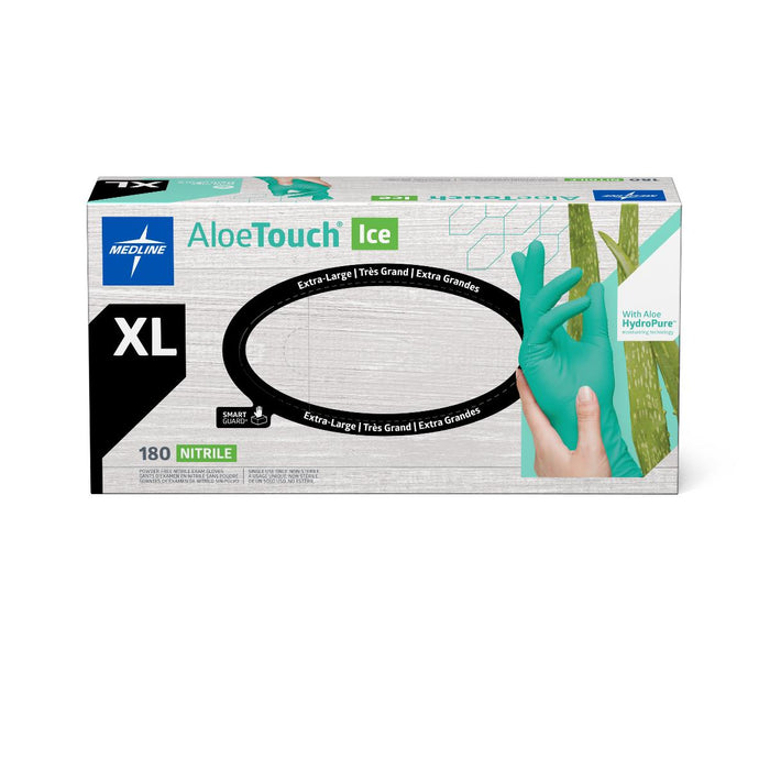 Medline AloeTouch ICE PF Nitrile Exam Gloves