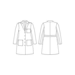 Medline Propel Unisex Consultation Length 4-Pocket Lab Coat