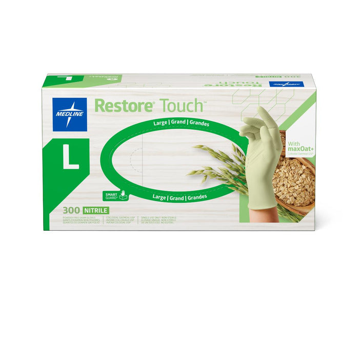 Medline Restore Touch Nitrile Exam Gloves with Oatmeal
