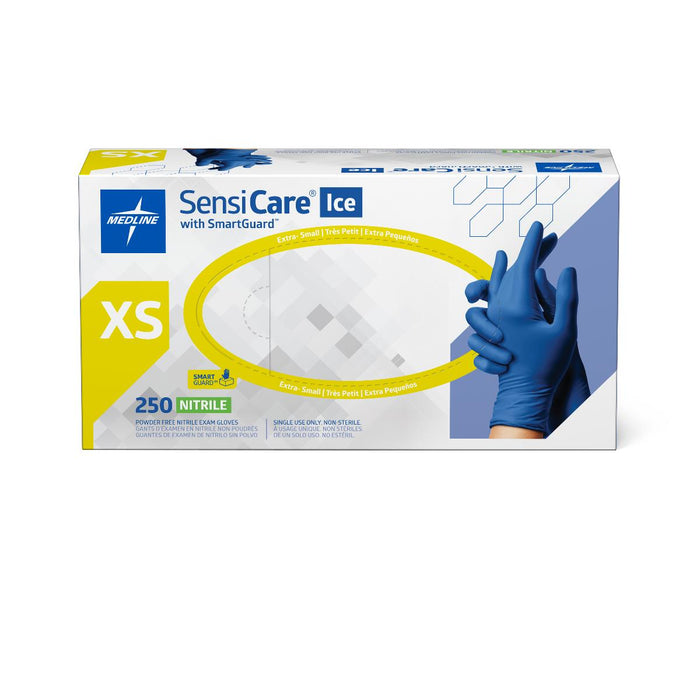 SensiCare Ice Blue Nitrile Exam Gloves