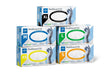 Medline MediGuard ES powder-free nitrile exam gloves in color-coded boxes, sizes XS to XL