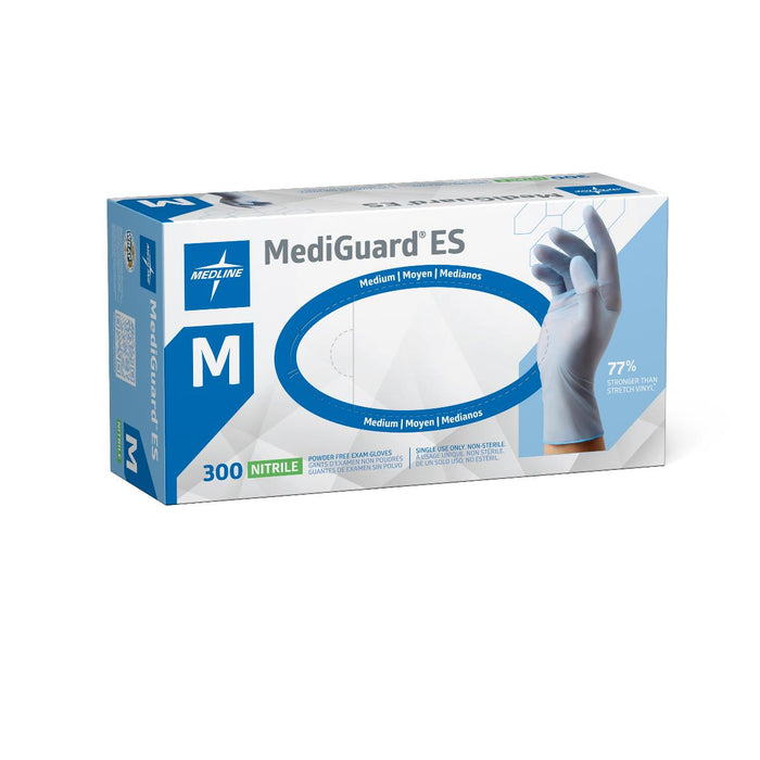 Medline MediGuard ES powder-free nitrile exam gloves, size M, box of 300, view 4