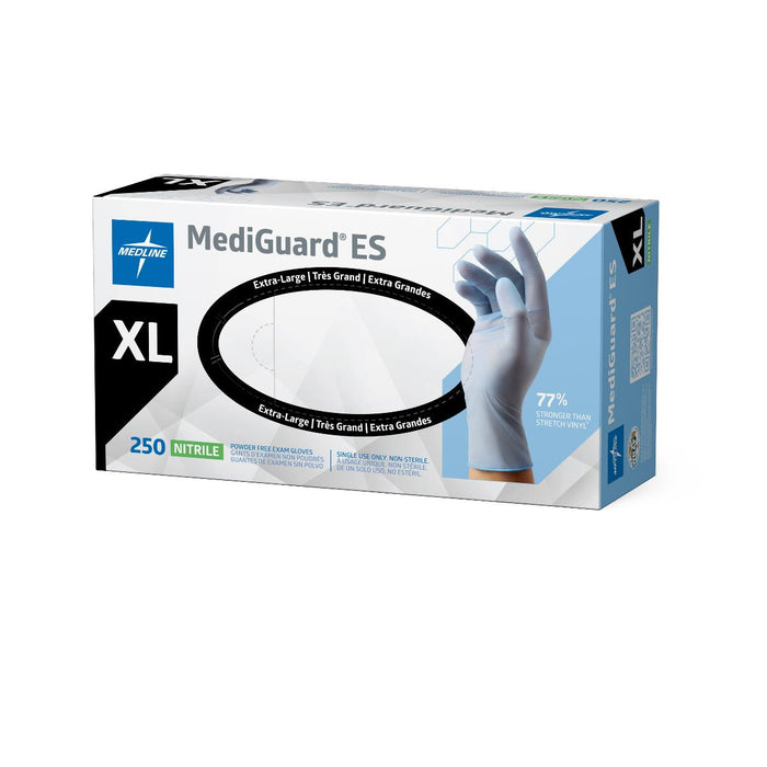Medline MediGuard ES powder-free nitrile exam gloves, size XL, box of 250, view 3