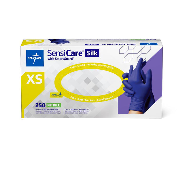 SensiCare Silk PF Nitrile Exam Gloves with SmartGuard Film