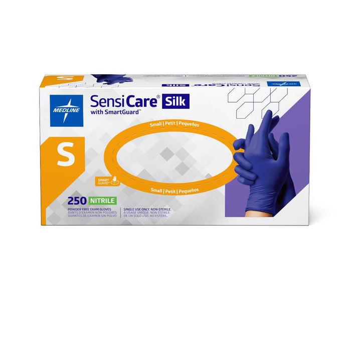 SensiCare Silk PF Nitrile Exam Gloves with SmartGuard Film