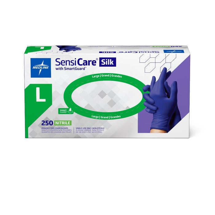 SensiCare Silk PF Nitrile Exam Gloves with SmartGuard Film