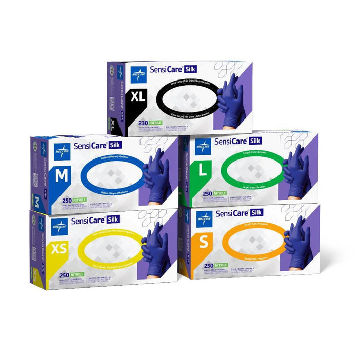 SensiCare Silk PF Nitrile Exam Gloves with SmartGuard Film