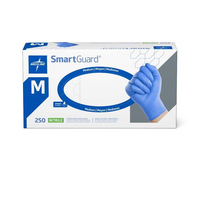 Medline SmartGuard Powder-Free Nitrile Exam Gloves