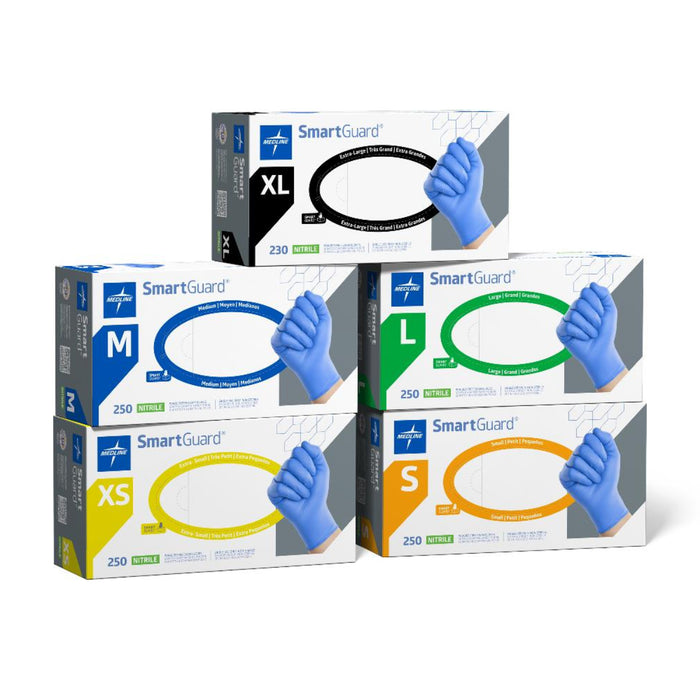 Medline SmartGuard Powder-Free Nitrile Exam Gloves