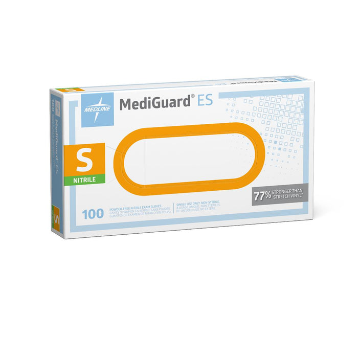 Medline MediGuard ES powder-free nitrile exam gloves, size S, box of 100, view 3