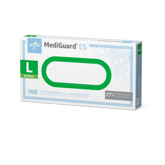 Medline MediGuard ES powder-free nitrile exam gloves, size L, box of 100, view 4