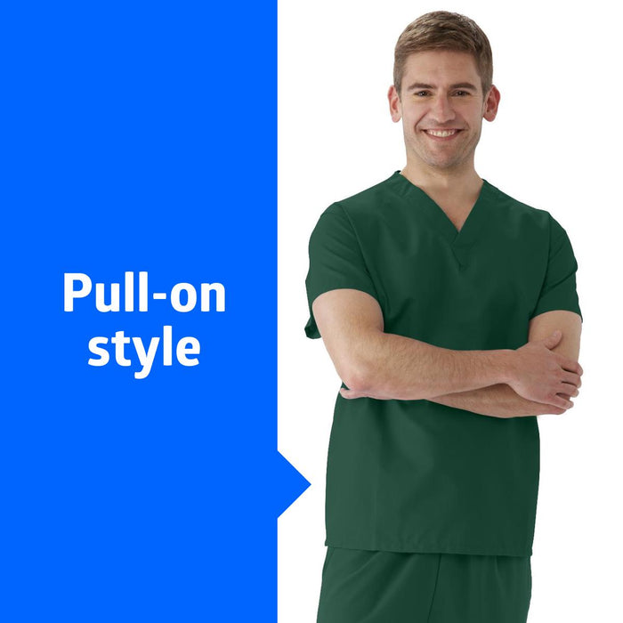 Medline AngelStat Unisex Pocketless Reversible Scrub Tops