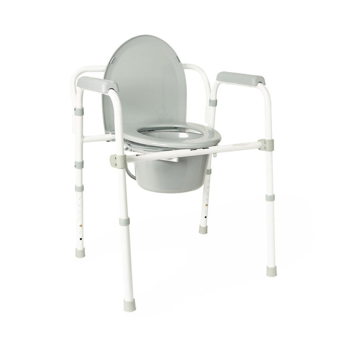 Medline Standard Steel 3-in-1 Folding Commode