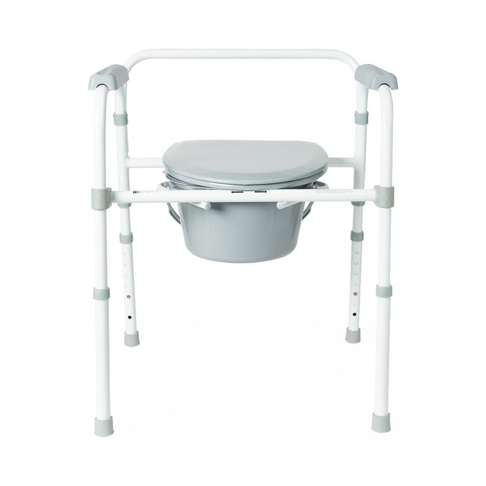 Medline Standard Steel 3-in-1 Folding Commode
