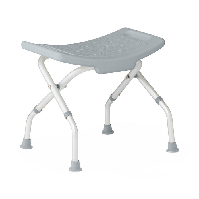 Medline folding shower chair without back, view 4
