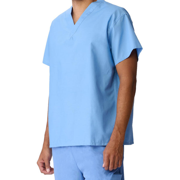 Medline AngelStat Unisex Pocketless Reversible Scrub Tops
