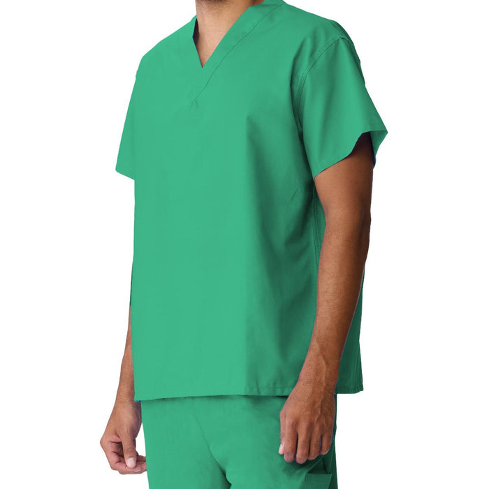 Medline AngelStat Unisex Pocketless Reversible Scrub Tops