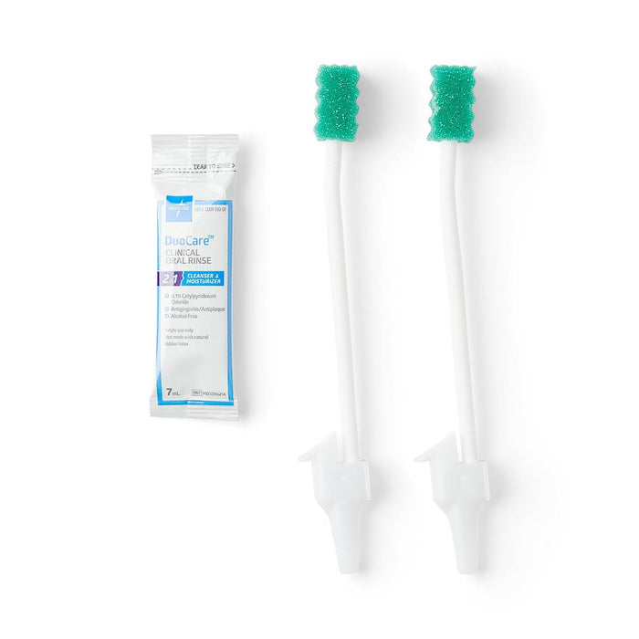 Medline DuoCare Oral Care Tray Kit with 2 Suction Swab