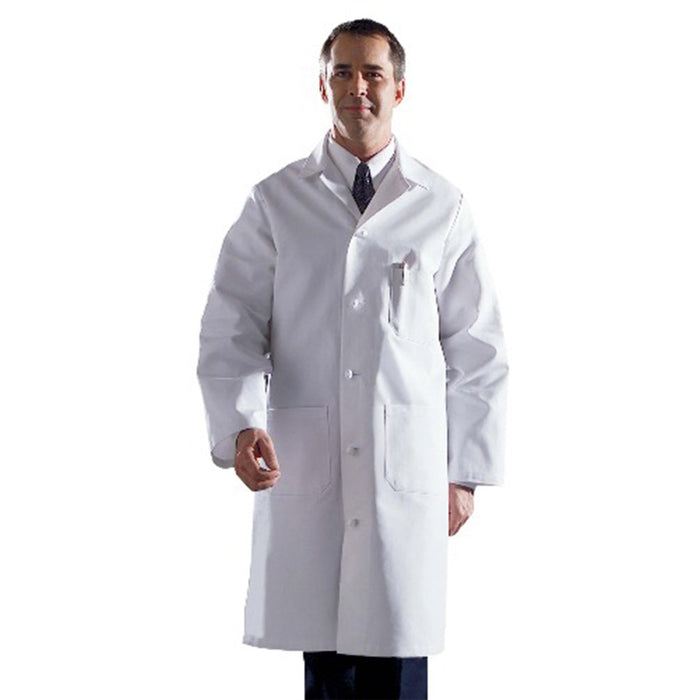 Medline Men's Premium Full Length Cotton Lab Coats