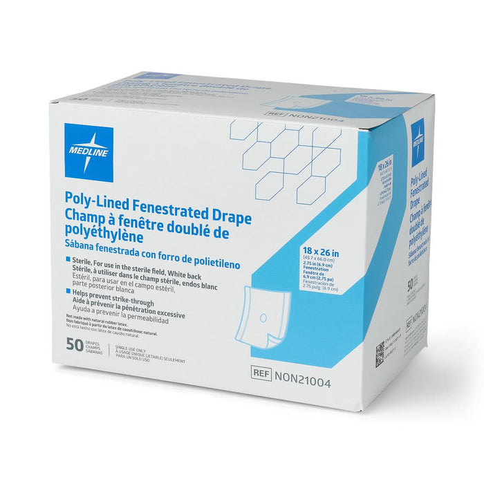 Medline Sterile Fenestrated Disposable Drape