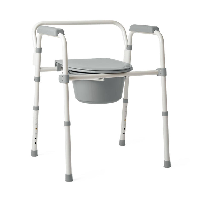 Medline Standard Steel 3-in-1 Folding Commode
