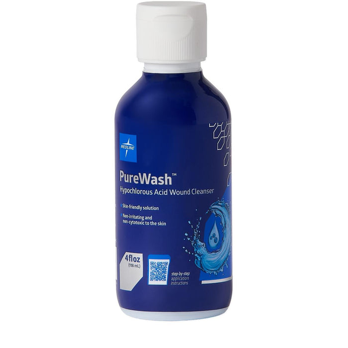 Medline PureWash hypochlorous acid wound cleanser, front view