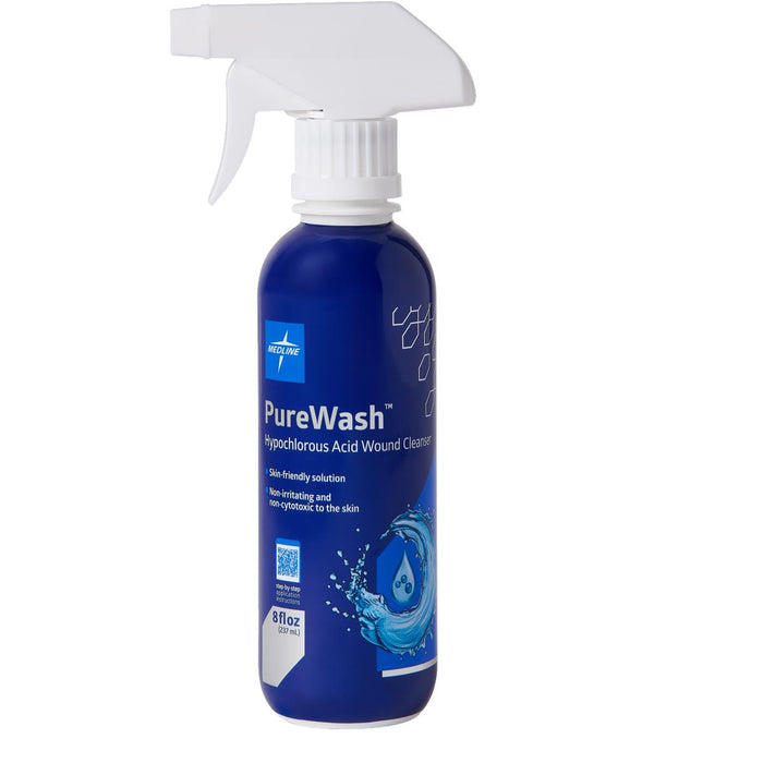 Medline PureWash hypochlorous acid wound cleanser, front view