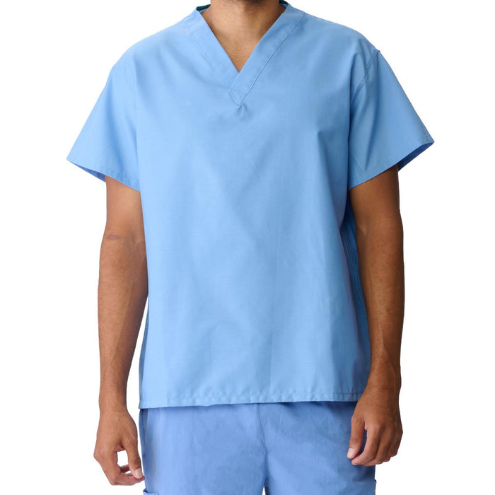 Medline AngelStat Unisex Pocketless Reversible Scrub Tops