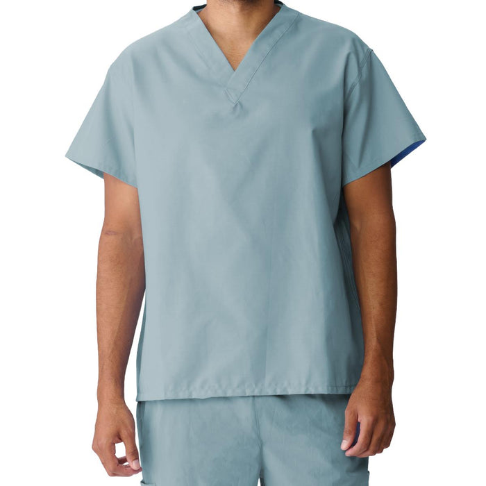 Medline AngelStat Unisex Pocketless Reversible Scrub Tops