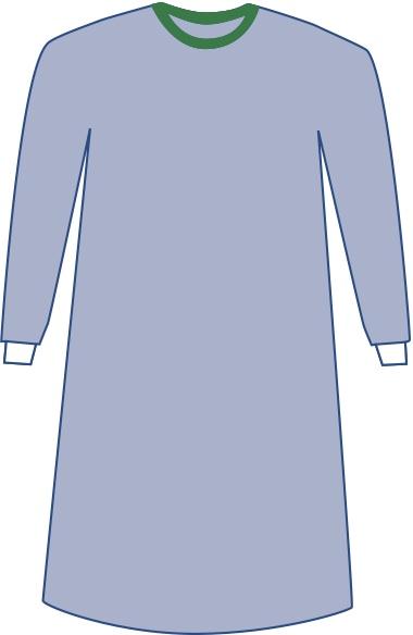 Medline SPT-2001CS Nonsterile Nonreinforced Eclipse Gowns, GOWN,NONRNF,L,100/CS, Case of 100