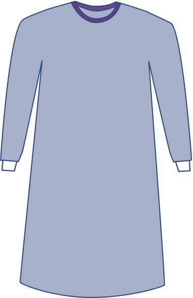 Medline SPT-2701CS Nonsterile Non-Reinforced Aurora Gowns, GOWN,AURORA,NONRNF,L,100/CS, Case of 100