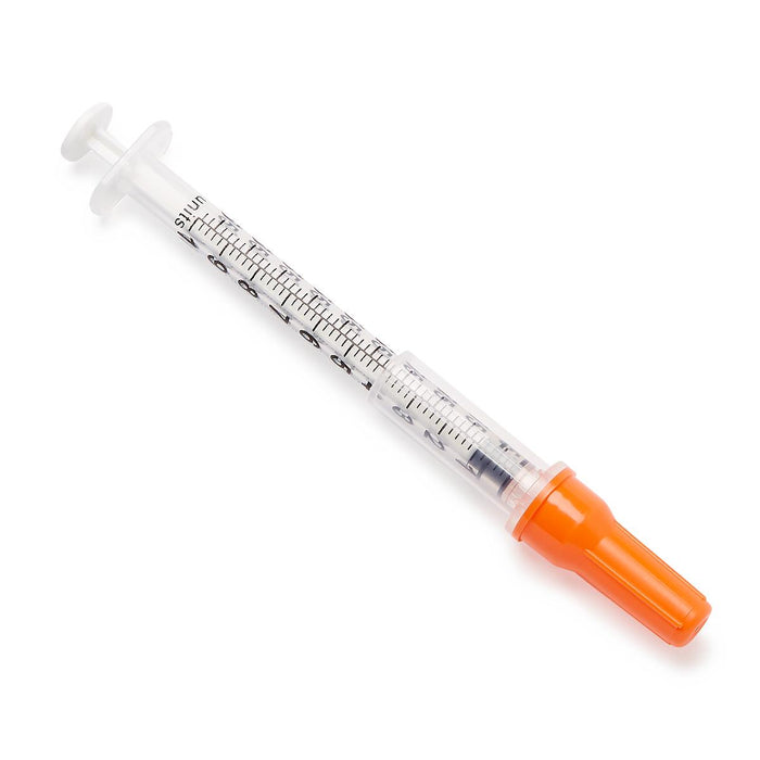 Medline Safety Diabetes Syringe with Needle and Shield - 1 mL