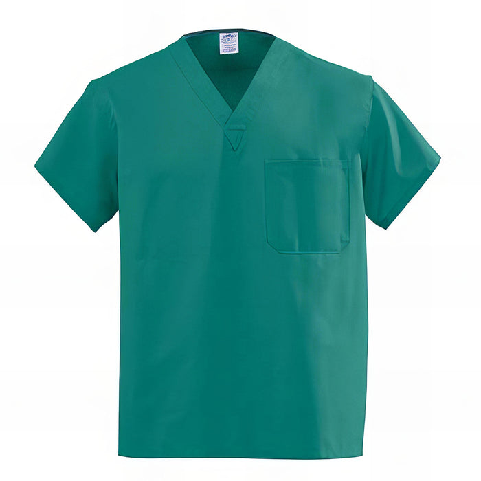 Medline AngelStat Unisex Reversible V Neck Scrub Tops with 4 Pockets