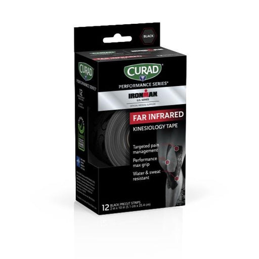 Curad Performance Series Ironman Far Infrared Kinesiology Tape in Black
