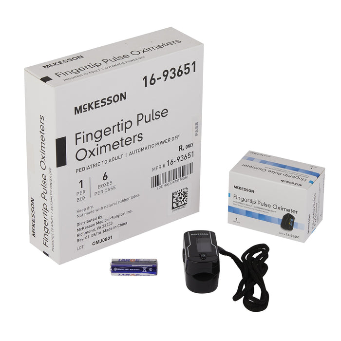 McKesson Fingertip Pulse Oximete, Battery Operated without Alarm