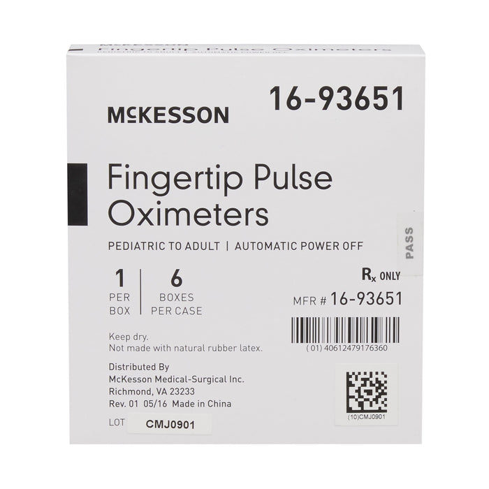 McKesson Fingertip Pulse Oximete, Battery Operated without Alarm