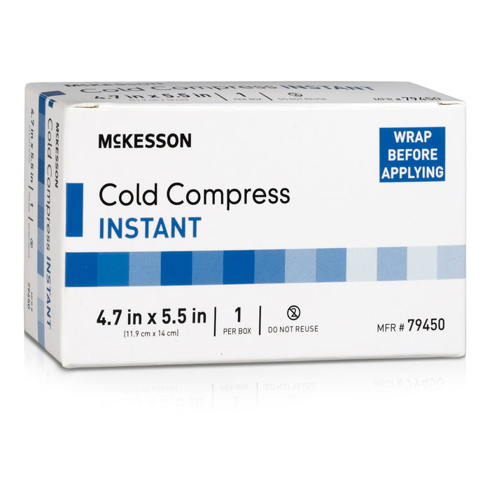 McKesson Instant Cold Pack Compress, 4.7 x 5.5 Inch, Disposable