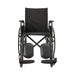 Front view of the Medline Guardian Reclining Wheelchair showing the 20-inch seat width and desk-length arms.