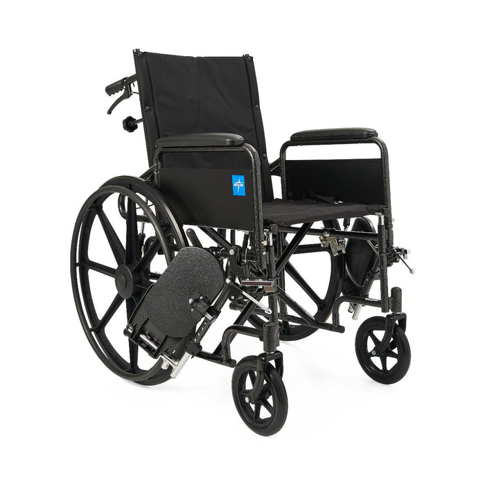 Medline Guardian Reclining Wheelchair with the elevating leg rests removed.
