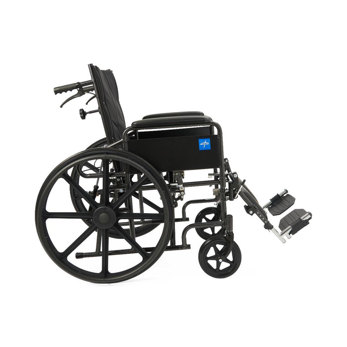 Side profile of the Medline Guardian Reclining Wheelchair