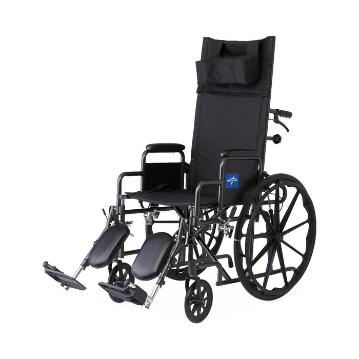 Medline Guardian Reclining Wheelchair with High Back and Elevating Leg Rests