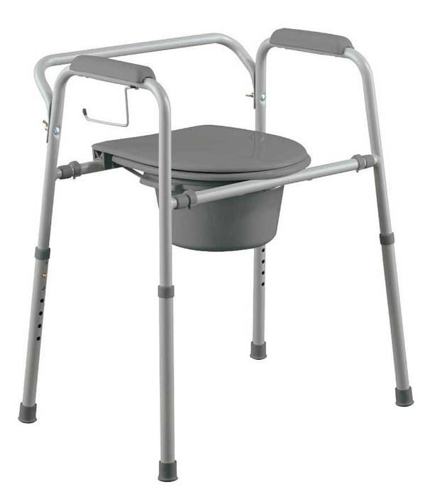 Medline Knockdown Steel Bedside Commode