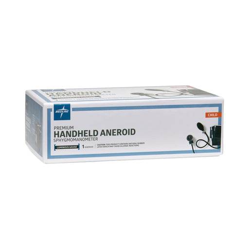 Medline Pediatric Handheld Aneroid Sphygmomanometer with Luminous Gauge