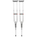 Medline Quick-Fit Aluminum Crutches with Red Dot Hand Grip and I-Beam Height Adjustment