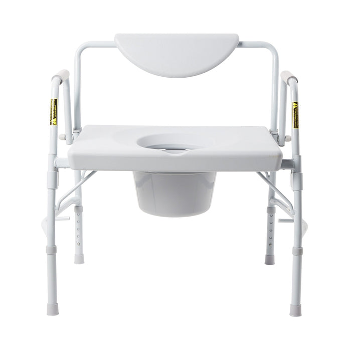 McKesson Oversized Drop-Arm Commode with 12 QT Bucket 1000 lbs.
