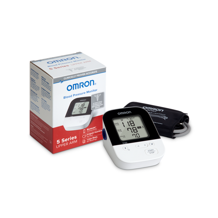 Omron 5 Series Upper Arm Blood Pressure Monitor, 4.2'' x 5.7'' x 3.4''