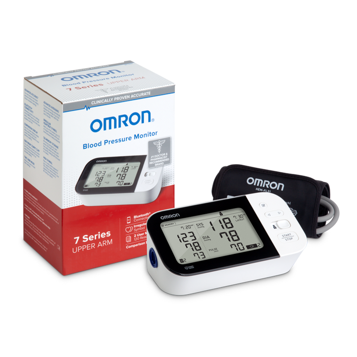 Omron 7 Series Upper Arm Blood Pressure Monitor, 7.5'' x 4.7'' x 3.3''